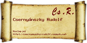 Csernyánszky Rudolf névjegykártya