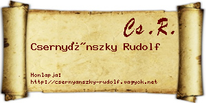 Csernyánszky Rudolf névjegykártya