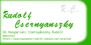 rudolf csernyanszky business card