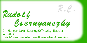 rudolf csernyanszky business card
